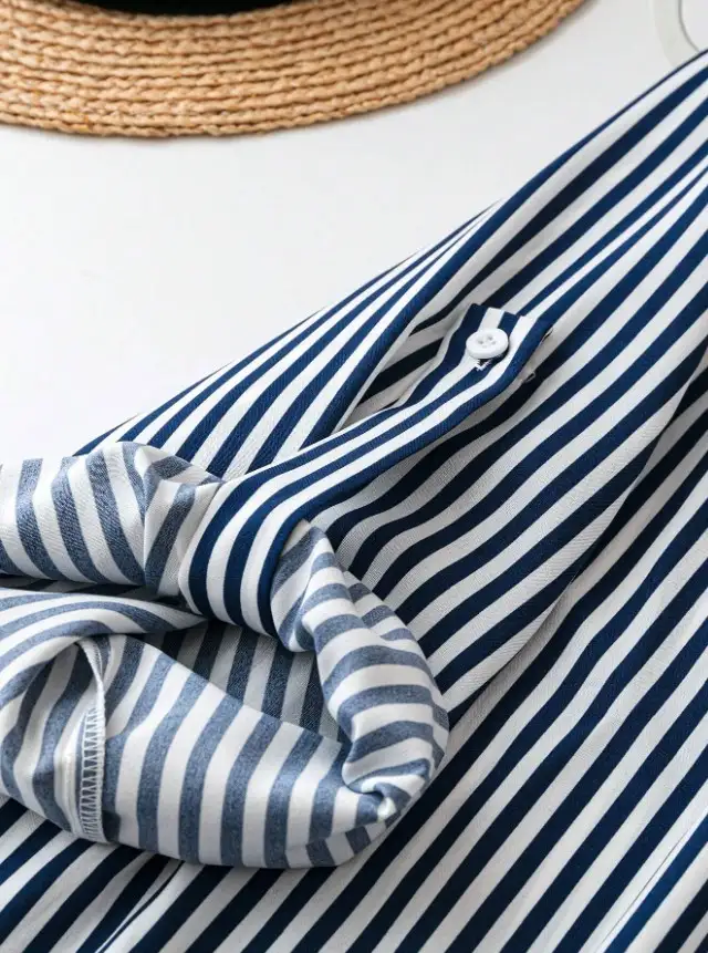Robe chemise boutonnée avant à manches